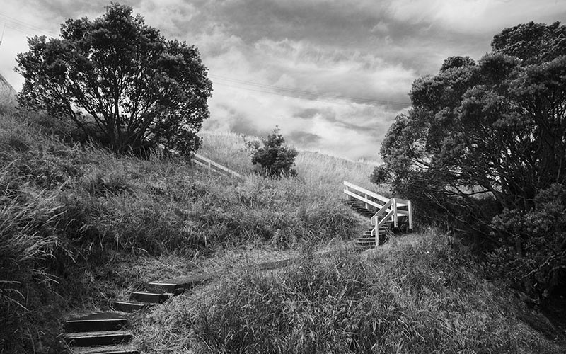 Stairway in New Zealand country
